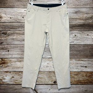 Adidas Climalite Golf Pants Mens Size 36x32 Chinos Athletic Lightweight Beige